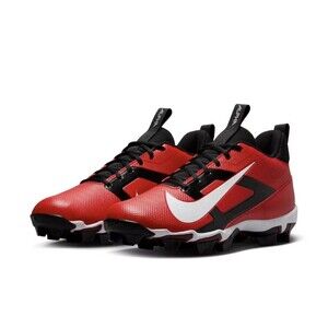 Nike Alpha Menace 4 Shark Football Cleats Red Black FN0028-600 Mens Sizes 9.5